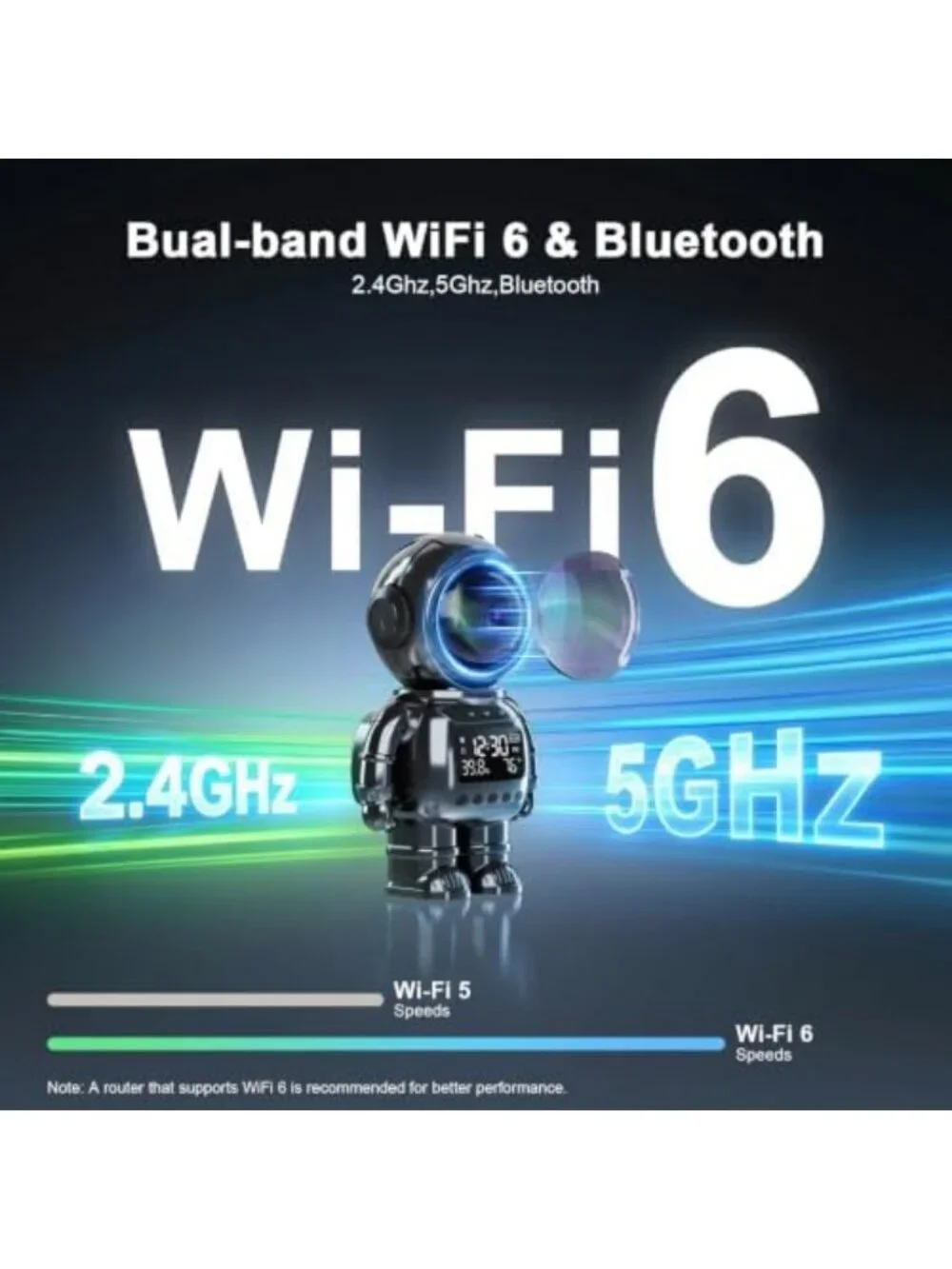 Indoor Security Camera with 2K HD, WiFi, Night Vision, 2-Way Audio, Baby & Pet